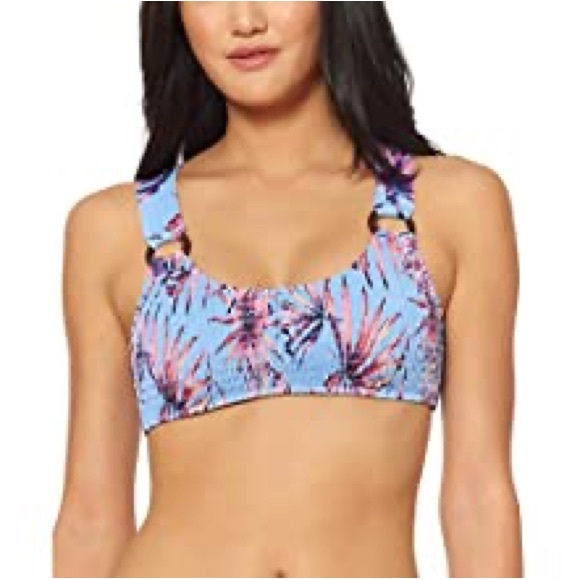 NWT Jessica Simpson Windy Palms Multi Lilac Bikini Top and Bottom M/L - Picture 2 of 11